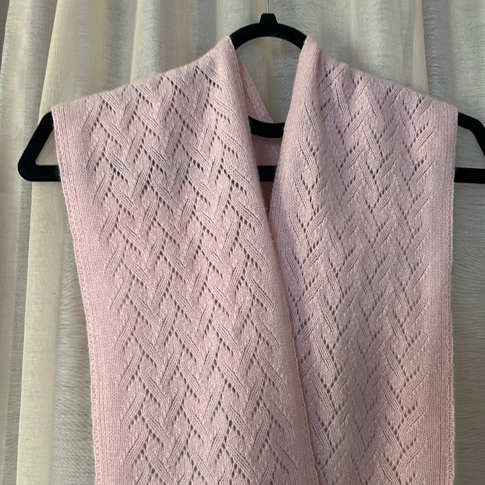 Merona pink lace cashmere scarf